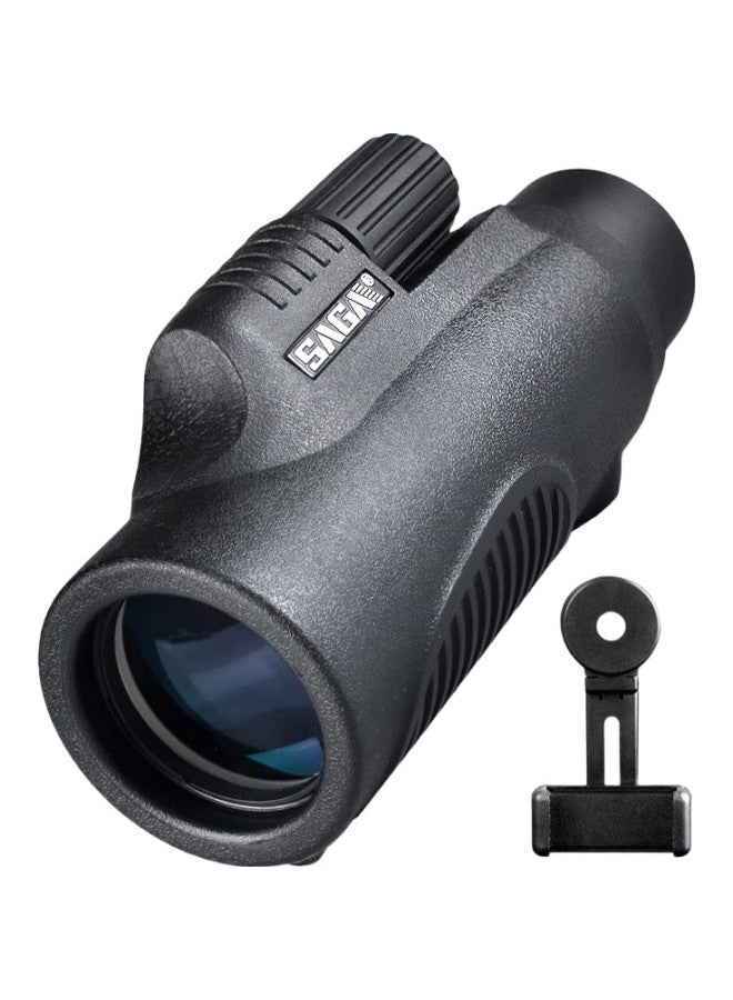 SAGA Saga Monocular Telescope, High Magnification, High Definition, Low Light Night Vision, Concert Glasses, Can Connect To Phone, Take Photos, 10X42 - Image 1