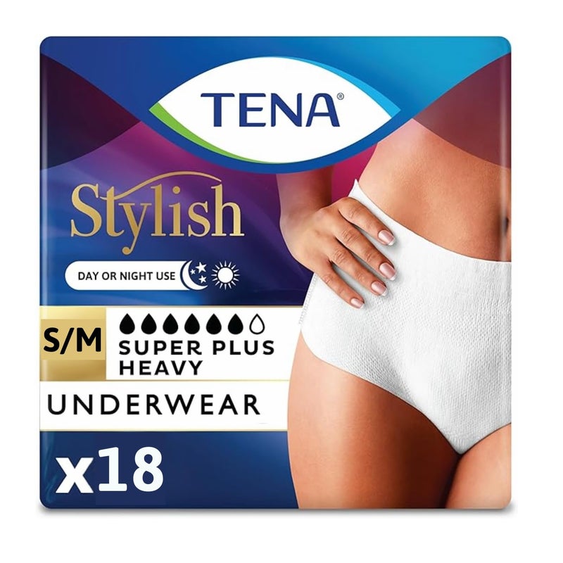 Tena Incontinence Underwear for Women Super Plus Absorbency SmallMedium 18 Count