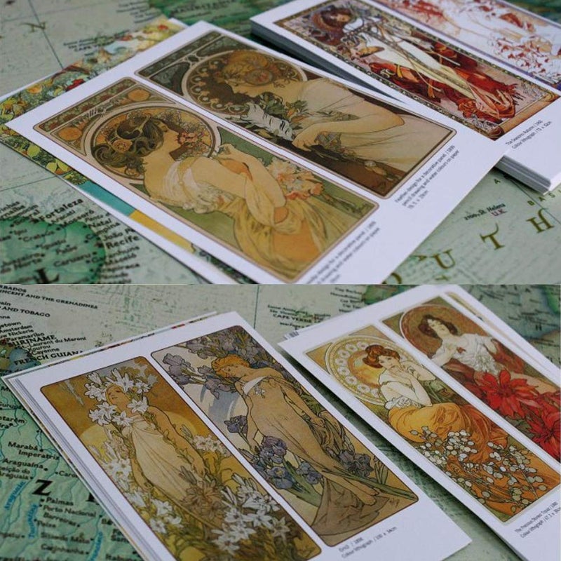 HOSTEESSCHOICE Beautiful Art Postcards set of 30 Post card of Alphonse Mucha variety pack Famous Painting Scenery,4 x 6 Inches - Image 4