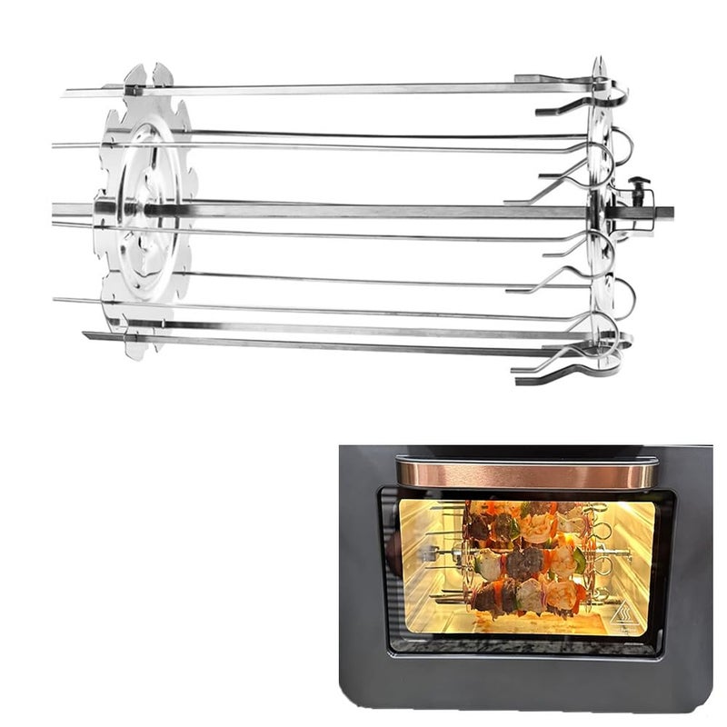 BNYTXV BBQ Steel Metal Roaster Rotisserie Skewers Needle Cage Oven Kebab Maker Grill