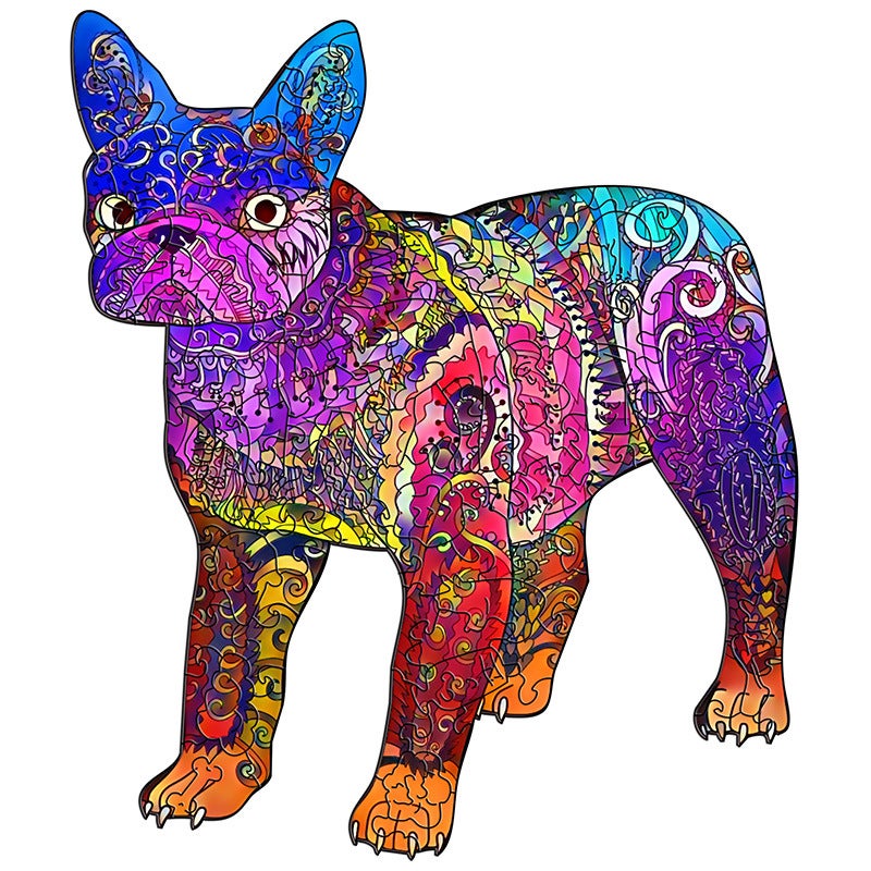 Special-Shaped Wooden Puzzle Lion Owl Wolf Tyrannosaurus Rex Animal Asymmetrical Kidsren'S Building Block Toy Creative Educational Puzzle - Image 1