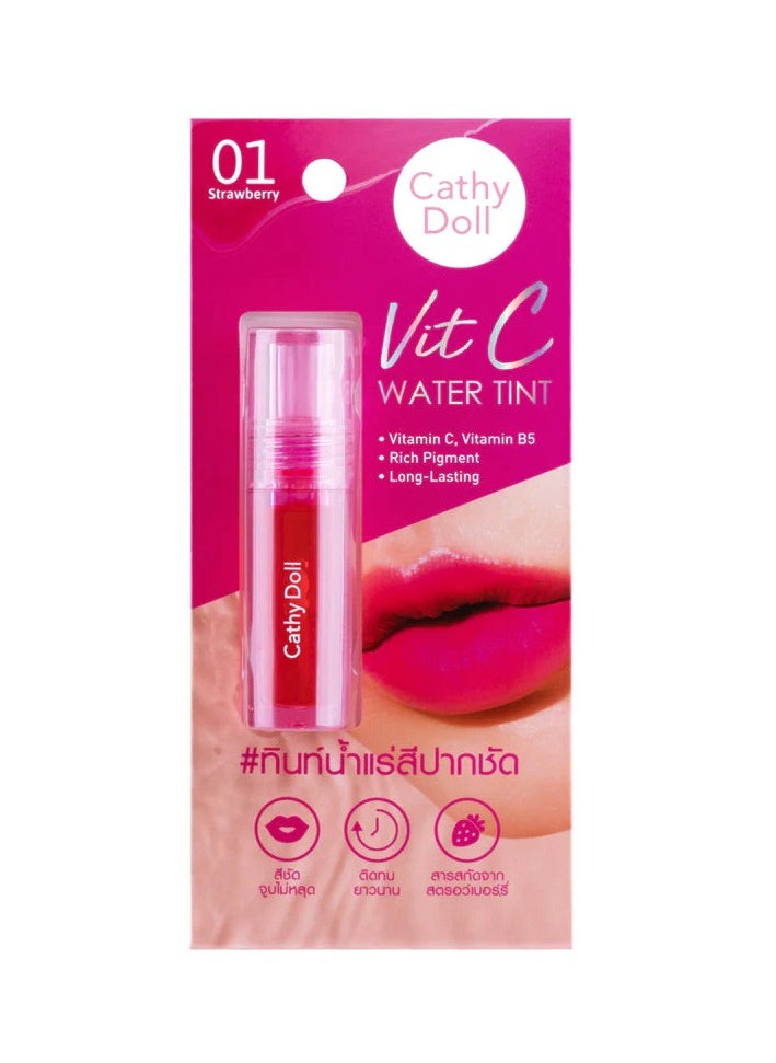 Cathy Doll Vit C Water Tint – Hydrating & Long-Lasting Lip Stain (#01 Strawberry, 3g) - pzsku/ZA4D5D155E16309A999E5Z/45/_/1740833458/da58eaf1-8af6-470f-8894-e7e6f397f555