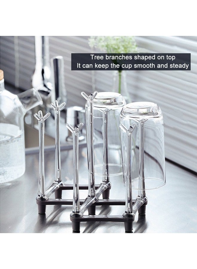 Marbrasse Marbrasse Retractable Cup Drying Rack, Drinking Glass and Sports Bottle Drainer Stand, Plastic Bag Dryer with Non-Slip Bottom for Kitchen Countertop  - Image 5