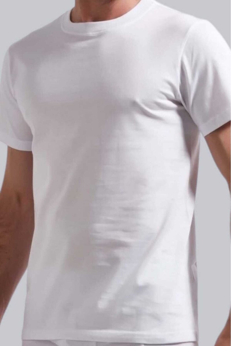 Tezzgelsin Men's Zero Collar Cotton 3-Piece Undershirt  - Image 1