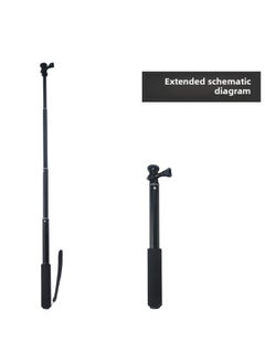 General 0.94 M Eccentric Tube GoPro Head 1/4 Teeth Copper Nut Tail Plug Photography Video Interview Self-Shot Net Red Live Rod-Color:Black  - Image 1