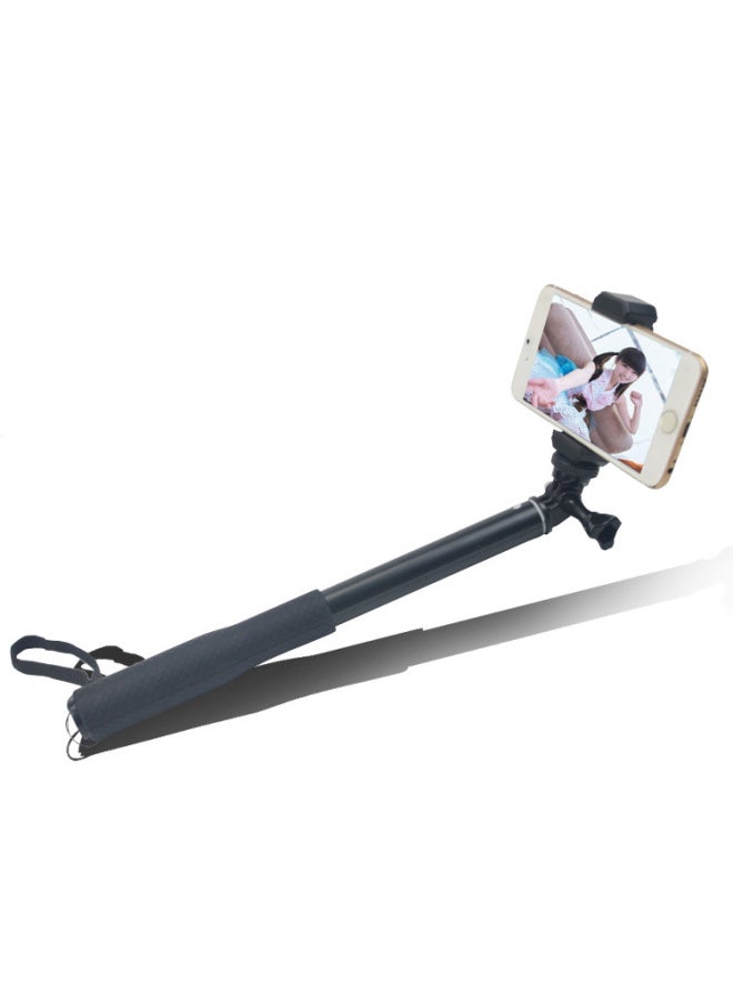 General 0.94 M Eccentric Tube GoPro Head 1/4 Teeth Copper Nut Tail Plug Photography Video Interview Self-Shot Net Red Live Rod-Color:Black  - Image 3