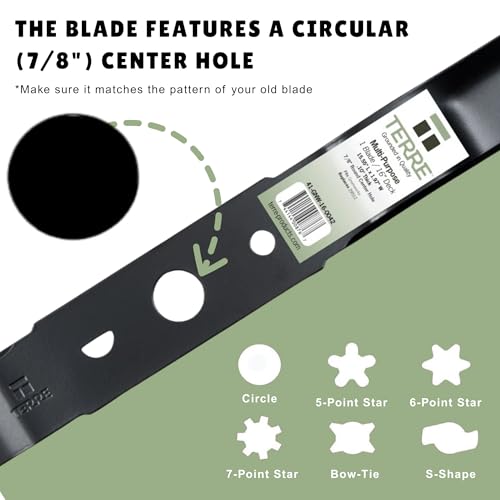 T TERRE Terre Products, Single Standard Lawn Mower Blade, 16 Inch Deck, Compatible with Greenworks 25322, 25142, Replacement for 29512 - Image 4