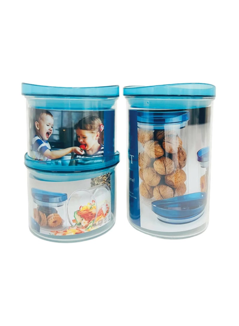 Polypropylene Airtight Canister Set, 3 pcs