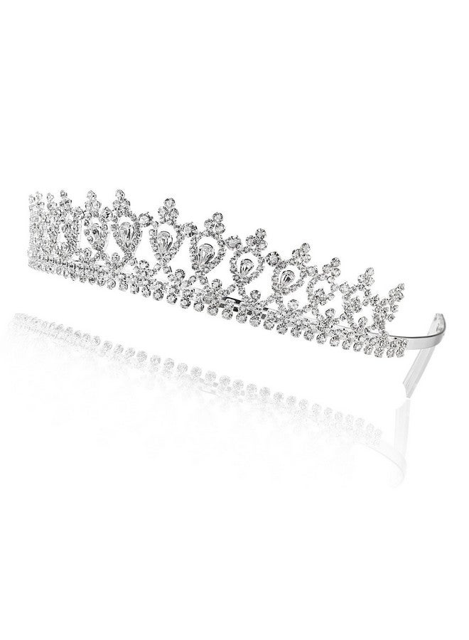SAMKY Bridal Pageant Rhinestones Crystal Wedding Tiara Crown Silver Plated Clear Crystals T496 - Image 2