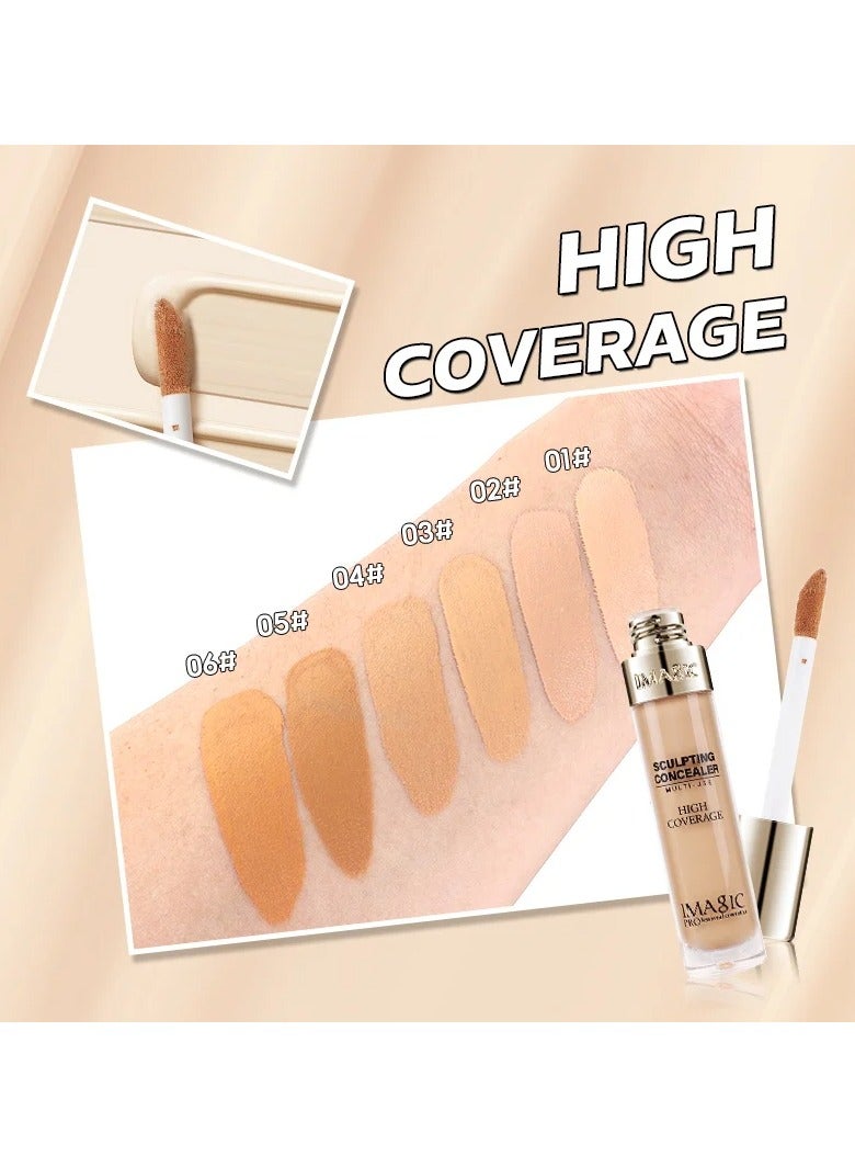 إيماجيك مجموعة خافي العيوب IMAGIC 6 ألوان | خافي عيوب كريمي متعدد الاستخدامات بتغطية كاملة | تحديد وإضاءة وتصحيح للحصول على بشرة خالية من العيوب (FAIR) - Image 2