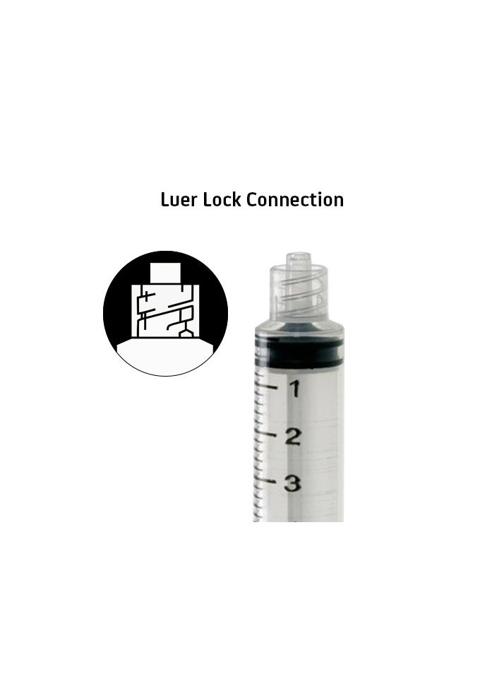 Generic Disposable Syringe 3ml, Luer Lock with needle 23GX1-1/4", PE packing  - Image 2