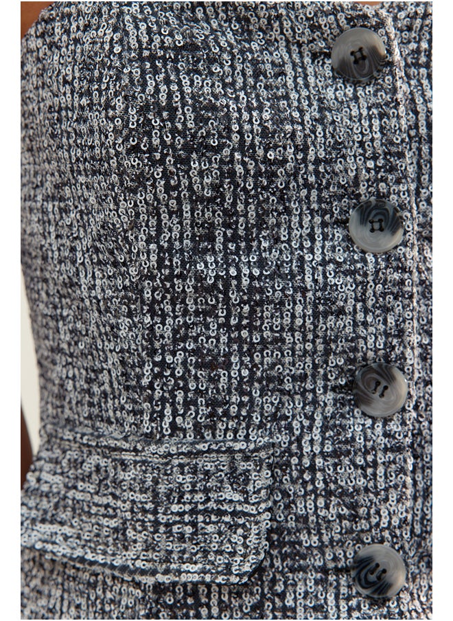 trendyol - Multicolored Sparkly Sequin Sequin Bustier TPRAW24BS00028 - Image 1