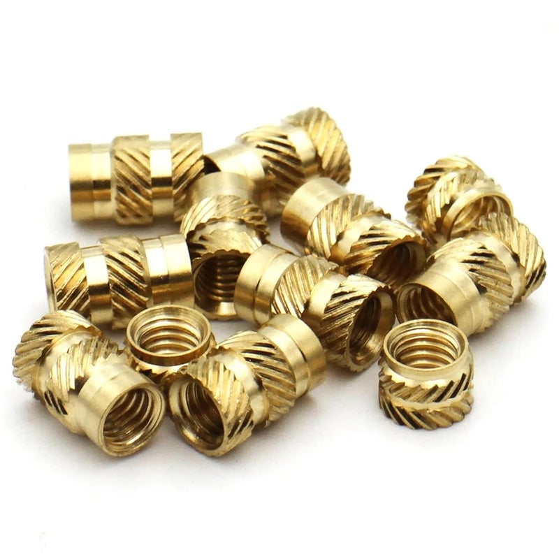 M1 M1.2 M1.4 M2 M2.5 M3 M4 M5 M6 M8 Copper Injection Molded Heat Fusion Knurled Brass Insert Nut for Embedded Installation for 3D Printing Parts(Length 2.5mm,M5(od 7mm)-15pcs) - Image 4