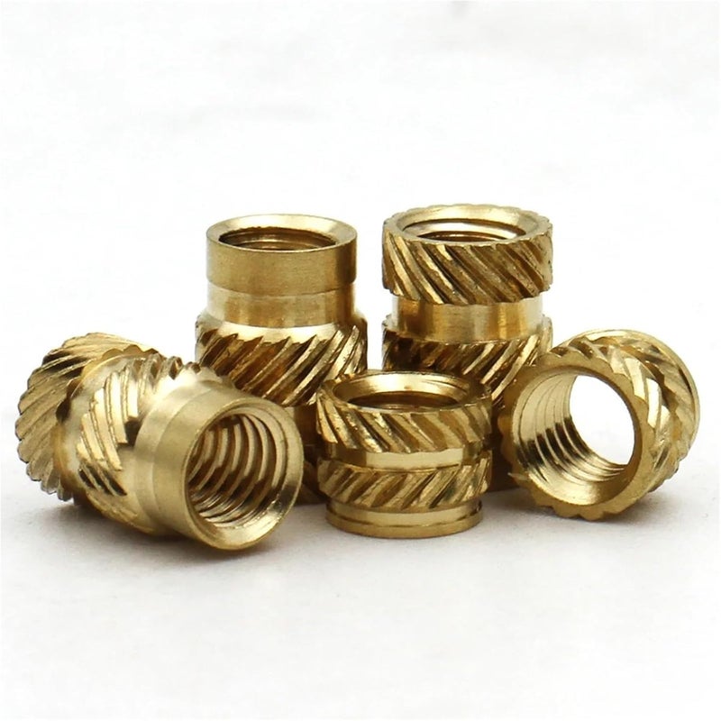M1 M1.2 M1.4 M2 M2.5 M3 M4 M5 M6 M8 Copper Injection Molded Heat Fusion Knurled Brass Insert Nut for Embedded Installation for 3D Printing Parts(Length 2.5mm,M5(od 7mm)-15pcs) - Image 5