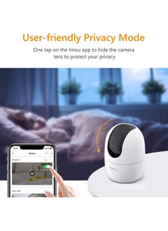 IMOU Ranger 2 Indoor WiFi 2K Live Cam, 8x Digital Zoom, Motorized Pan and Tilt with 360° Coverage View, Accurate Human and Pet Detection, Smart Night Vision (Up to 10m), Privacy Mode, Smart Tracking, Two-Way Talk, MicroSD Slot (up to 256 GB)  - Image 4