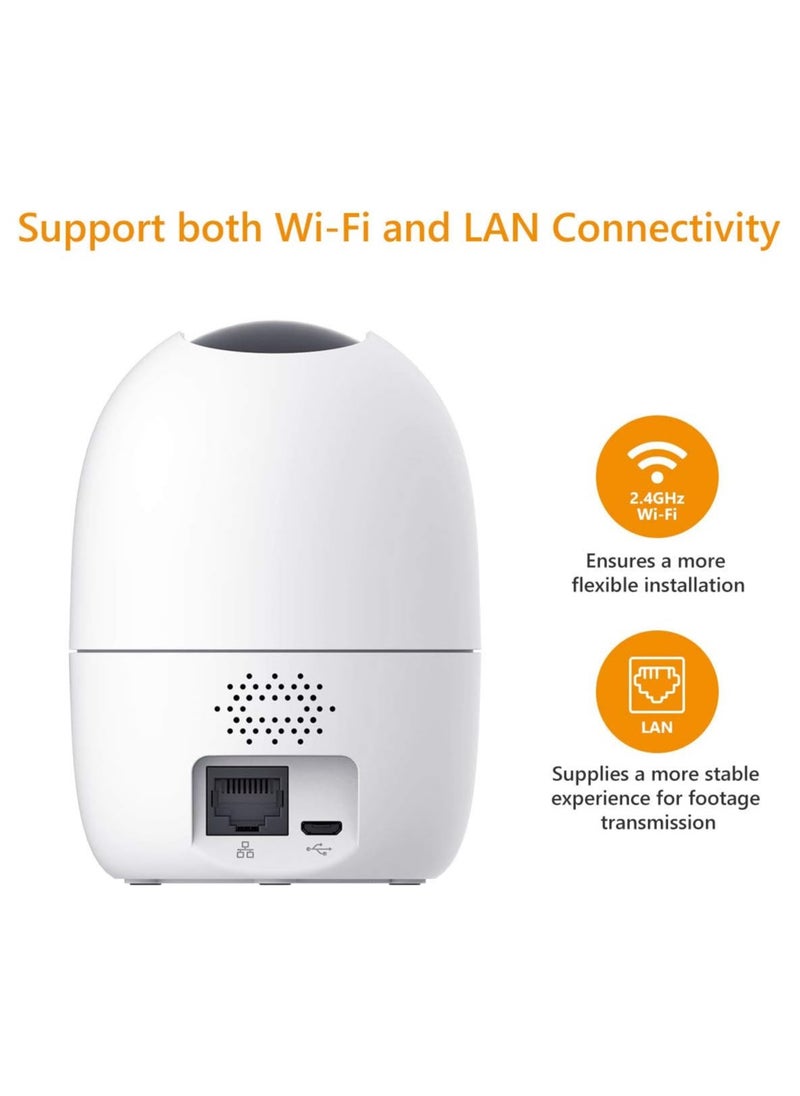IMOU - Ranger 2 Indoor WiFi 2K Live Cam, 8x Digital Zoom, Motorized Pan and Tilt with 360° Coverage View, Accurate Human and Pet Detection, Smart Night Vision (Up to 10m), Privacy Mode, Smart Tracking, Two-Way Talk, MicroSD Slot (up to 256 GB) - Image 1