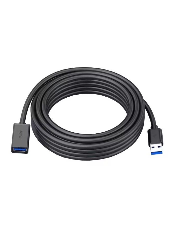 Samu - USB Extension Cable 2 Meters  USB 3.0 Extender Cord Type A Male to Female Data Transfer Compatible for Playstation,VR,USB Flash Drive,Card Reader,Hard Drive Black - Image 1