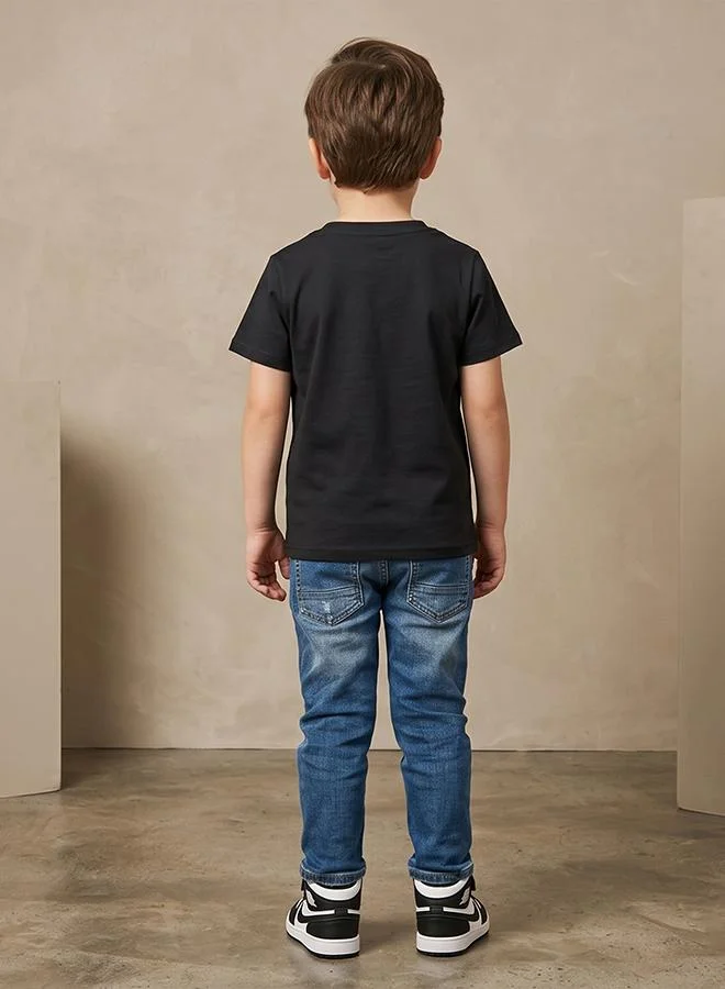 Babies & More Babies & More Toddler Boys Black Short Sleeve T-Shirt