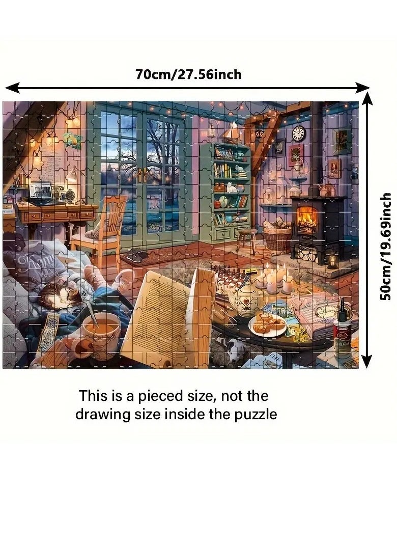 Generic 1000-Piece Cozy Home Scene Jigsaw Puzzle for Adults & Teens – Challenging Mini Puzzle with Micro Pieces, Ideal for Relaxation and Home Decoration – Perfect for Beginners and DIY Enthusiasts, Educational and Decompression Activity for Age 14+  - Image 2