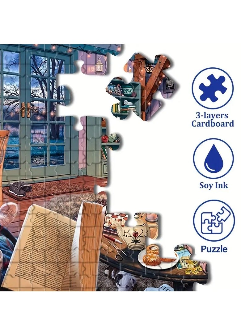 Generic 1000-Piece Cozy Home Scene Jigsaw Puzzle for Adults & Teens – Challenging Mini Puzzle with Micro Pieces, Ideal for Relaxation and Home Decoration – Perfect for Beginners and DIY Enthusiasts, Educational and Decompression Activity for Age 14+  - Image 3