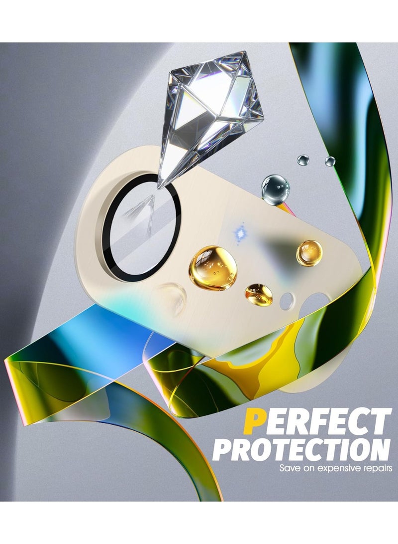 For iPhone Air Camera Lens Protector [Drop Protection] [Full Coverage] [3D Metal] [Case Friendly] Tempered Glass Camera Cover — Gold - Image 5