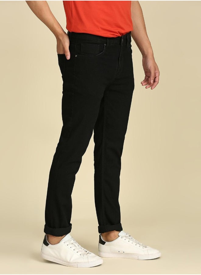 HIGH STAR Men Black Slim Fit Stretchable Jeans  - Image 1