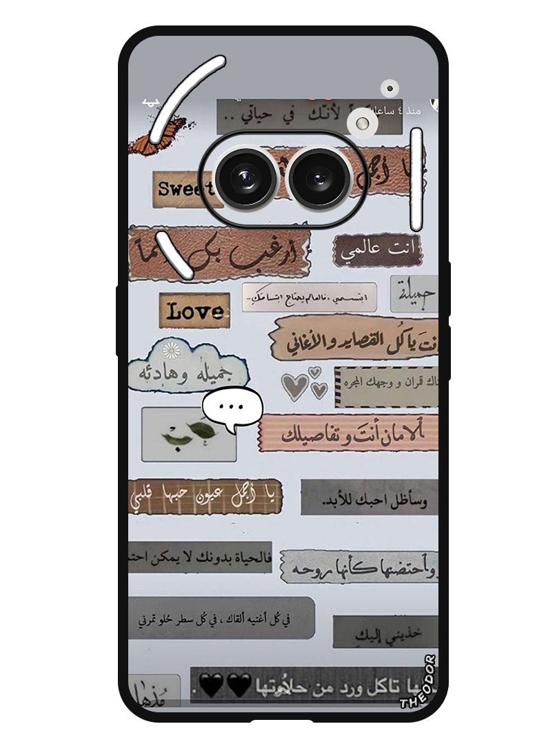 Theodor Protective Case Anti Scratch Shock Proof Bumper Cover For Nothing Phone (2A) Plus - Nothing Phone (2A) Arabic Design (141) - Image 1