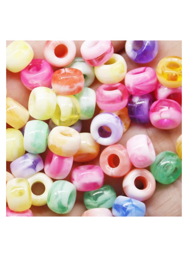 Hair Beads for Braids Girls, 8mm Big Hole Hair Beads for Girls, Acrylic Bonnie Beads for Hair Braids for Kids (3) - Image 3