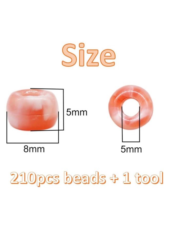 Hair Beads for Braids Girls, 8mm Big Hole Hair Beads for Girls, Acrylic Bonnie Beads for Hair Braids for Kids (3) - Image 2