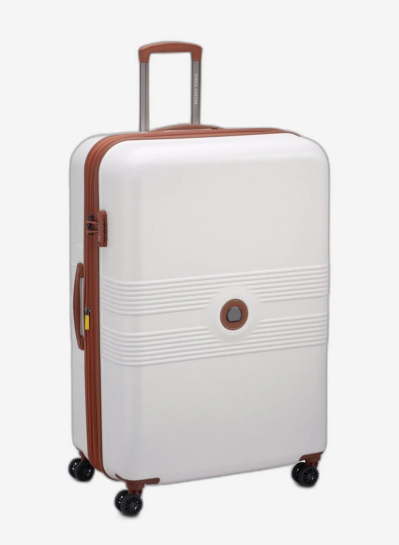 DELSEY Paris  Delsey Flanerie SE 82cm Check In trolley, Champagne, 4 spinner wheels, polycarbonate hard shell, expandable, TSA lock, dual handle, spacious interior, 5-year warranty  | Best Price UAE