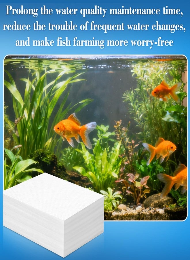 Rainflow 100PCS Aquarium Filter Pad Color Absorbing Sheets - Aquarium Filter Media Remove Driftwood Tannins, Remove Yellow Water, Filter Floss Pond Filter Media for Aquarium, Freshwater and Saltwater - Image 5