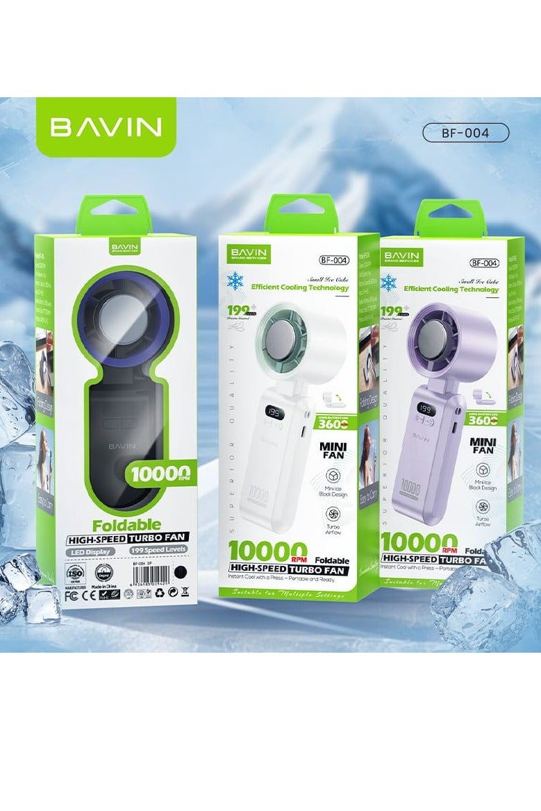 Bavin Foldable Mini Turbo Refrigeration Cooling & Rechargeable Fan and Handheld - Image 5