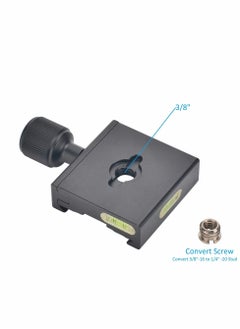 Y&D Aluminium 50mm Quick Release Plate QR Clamp with 3/8"-1/4" Screw Adapter for Camera Tripod Head Compatible Swiss Type  - Image 4