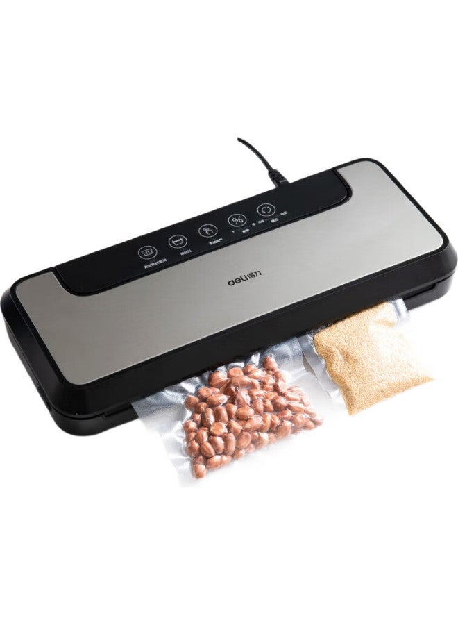 Deli Household And Commercial Vacuum Sealer, Small Vacuum Packaging Machine, Food Sealing Machine, Fully Automatic Vacuum Machine, Wet And Dry Dual-Use, Food Preservation Packing Sealer, Dual Pump High-Efficiency Vacuum - Image 2