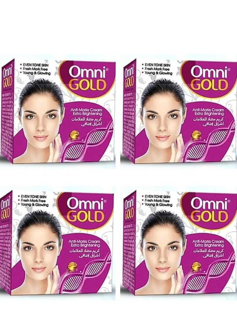 Omni Gold Anti-Marks Cream Extra Brightening Cream 4 Pcs 4*30 g - Image 1