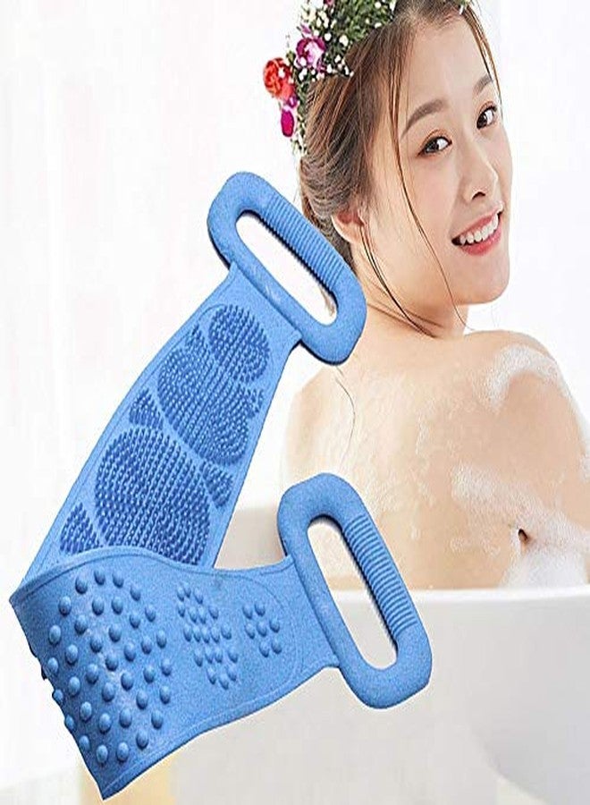 Geocell Silicone Body Back Scrubber,Bath Brush for Skin Deep Cleaning Massage,Belt Shower,Men & Women Soft with Shampoo Dispenser -Bathroom ories,Multicolor (Scrubber Belt)(Multicolor) - Image 5