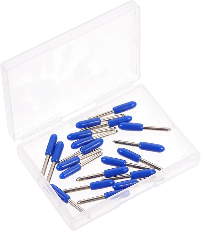 Blue Crafting Knife Set 20pcs Exacto Blades 2 3X0 2cm For Engraving Cutting Plotter Tool - Image 1