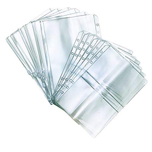 LONG TAO 12 Pcs A5 6 Holes Loose Leaf Notebook Refills Filler Organizer 6 Pcs Zipper Bag and 6 Pcs Business Card Refill Page Included Insert Card Paper Photo Folder Organizer - Image 1