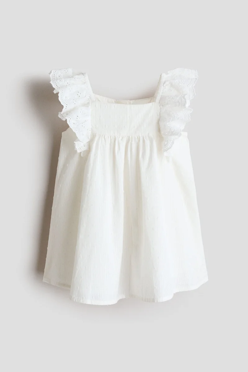 H&M Frill-trimmed cotton dress