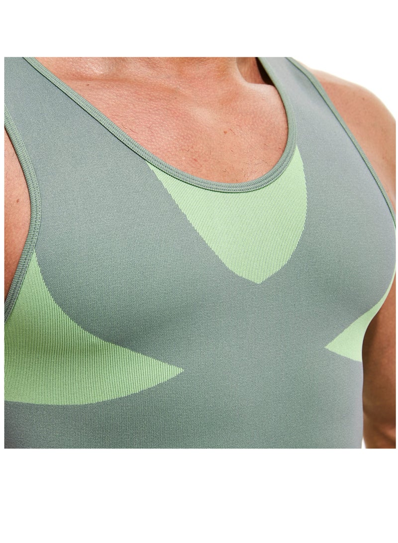 Compression Shirt Undershirt Square Cut Muscle Tank Top Workout Vest Abs Abdomen Slim Sleeveless A-Shirt G-Unit G-Shirt, XL Size - Image 4