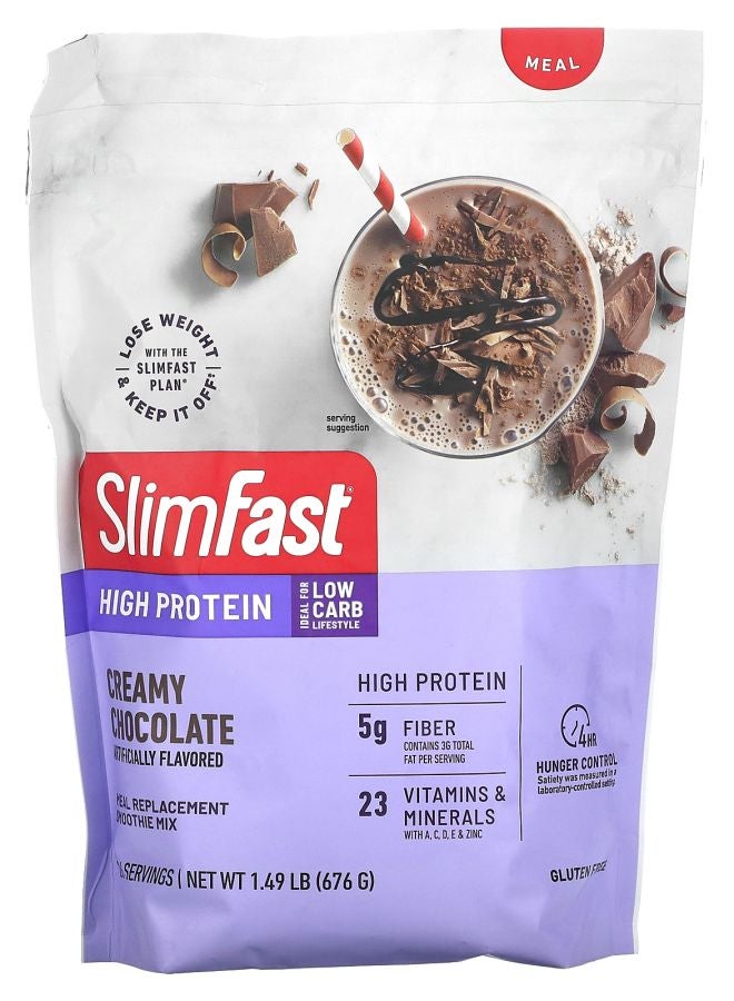 High Protein Meal Replacement Smoothie Mix Creamy Chocolate 1.49 lb (676 g)