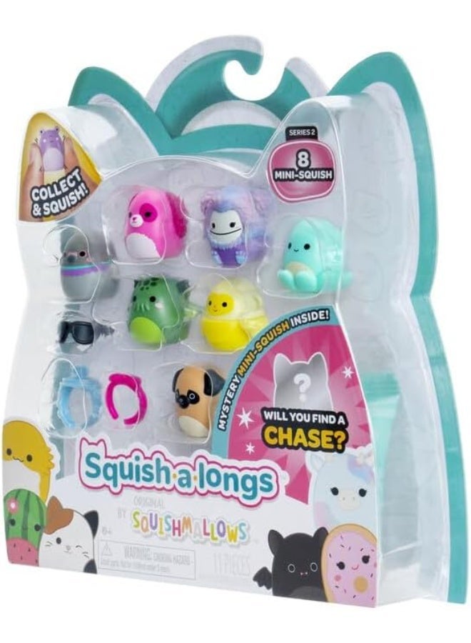 Squishmallows Squish-a-Longs Collectible Figure Set, 8-Pack Mini Toys - Image 1