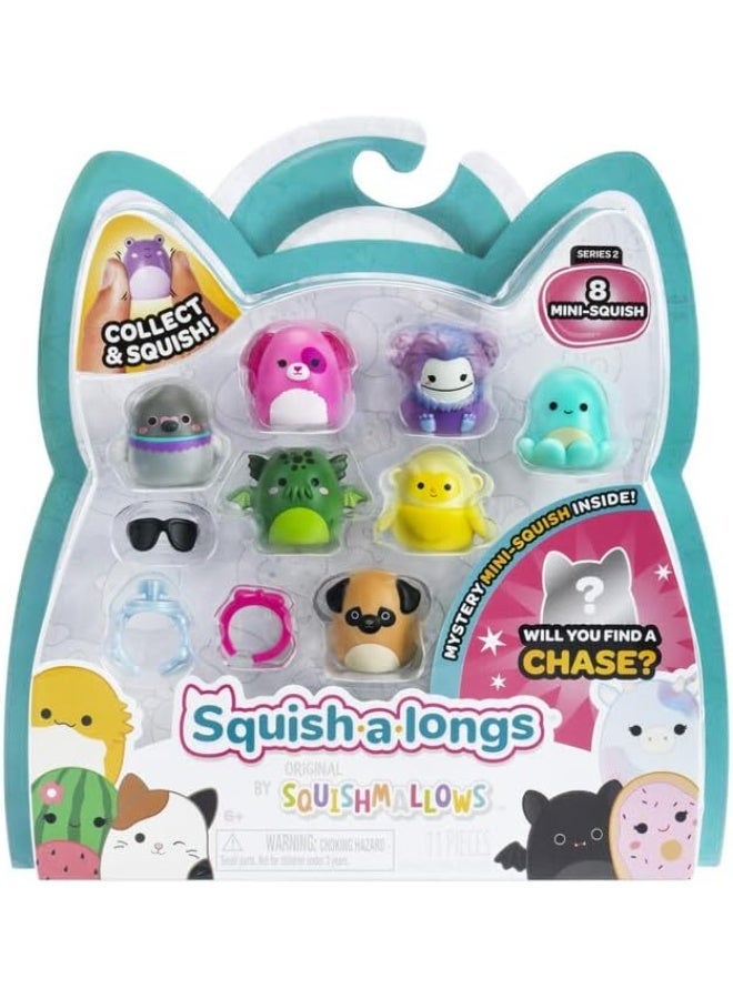 Squishmallows Squish-a-Longs Collectible Figure Set, 8-Pack Mini Toys - Image 2