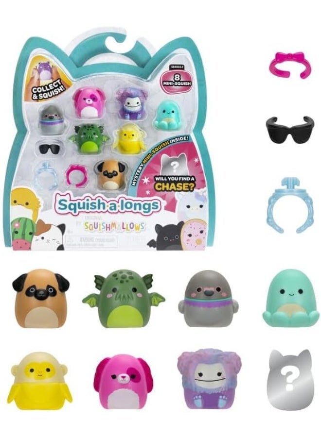 Squishmallows Squish-a-Longs Collectible Figure Set, 8-Pack Mini Toys - Image 3