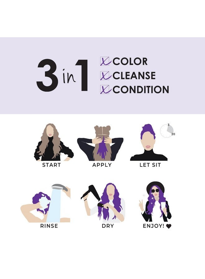 KERACOLOR Clenditioner For Brunettes Purple Dye Semi Permanent Hair Color Depositing Conditioner Crueltyfree 12 Fl Oz (Pack Of 1) - Image 4
