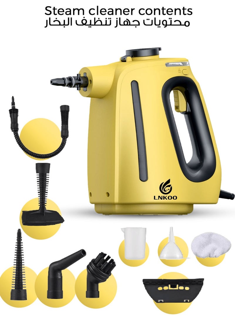لنكوو مجموعة التنظيف 3 في 1 بالبخار من LNKOO – جهاز بخار محمول قوي للتنظيف العميق + بخاخ ذا بنك ستاف متعدد الاستخدام لإزالة الدهون والأوساخ + قفازات تنظيف مقاومة للماء لحماية اليدين أثناء التنظيف المنزلي - Image 2