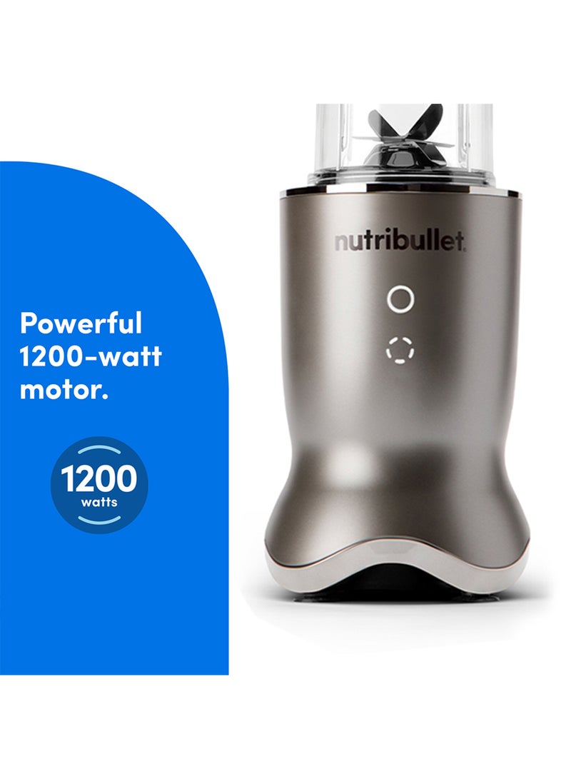 nutribullet Ultra 1200W High-Speed Blender, Multi-Functional, Quiet Motor, Tritan™ Renew Cups, Rapid Extractor Blades, BPA-Free, Shatter-Resistant, Glow Interface, 900 ml,  NBU-500SS, 1-Year Warranty, Stainless Steel 900 ml 1200 W NBU-500SS Silver - Image 3