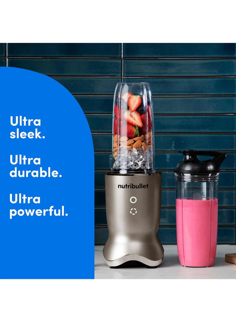 nutribullet Ultra 1200W High-Speed Blender, Multi-Functional, Quiet Motor, Tritan™ Renew Cups, Rapid Extractor Blades, BPA-Free, Shatter-Resistant, Glow Interface, 900 ml,  NBU-500SS, 1-Year Warranty, Stainless Steel 900 ml 1200 W NBU-500SS Silver - Image 5