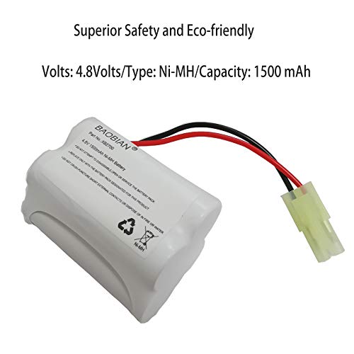 BAOBIAN XB2700 V2930 V2700Z VAC-XB2700 V2700 Replacement Battery 4.8V 1500mAh Ni-Mh Compatible with Euro Pro Shark Vacuum Carpet and Carpet Sweeper - Image 4