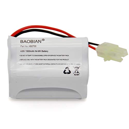 BAOBIAN XB2700 V2930 V2700Z VAC-XB2700 V2700 Replacement Battery 4.8V 1500mAh Ni-Mh Compatible with Euro Pro Shark Vacuum Carpet and Carpet Sweeper - Image 1